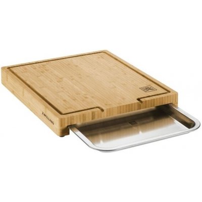 Prkénko na krájení ZWILLING bambusové 39x30cm s nerezovým tácem – Zboží Dáma