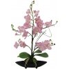 Umělá květina Orchidej v dekorativní misce (EVA), fialová