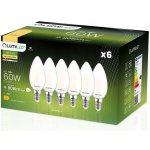 Lumiled 6x LED žárovka E14 svíčka 7W = 60W 806lm 3000K Teplá bílá 360° Filament – Hledejceny.cz