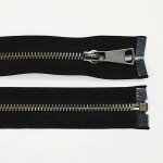 Kovový zip šíře 8mm, délka 65cm, tmavý nikl (dělitelný) – Hledejceny.cz