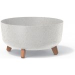 Prosperplast Květináč GRACIA LOW ECO WOOD 38 cm antracit – Hledejceny.cz