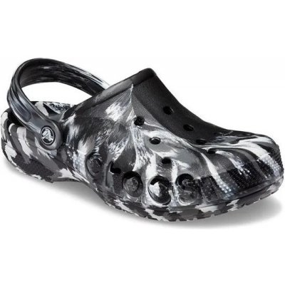 Crocs Baya Marbled Clog Pantofle černá bílá – Zboží Mobilmania
