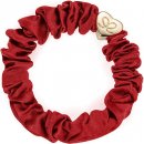 By Eloise London Gold Heart Silk Scrunchie barva Black