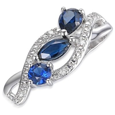 Gems Diamantový přívěsek Astrid bílé zlato s brilianty a safíry 585 38 2 4743.1B00.0.00.HSISC.602.25 – Zboží Mobilmania