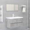 Koupelnový nábytek Nábytek XL 2dílná koupelnová sestava betonově šedá kompozitní dřevo