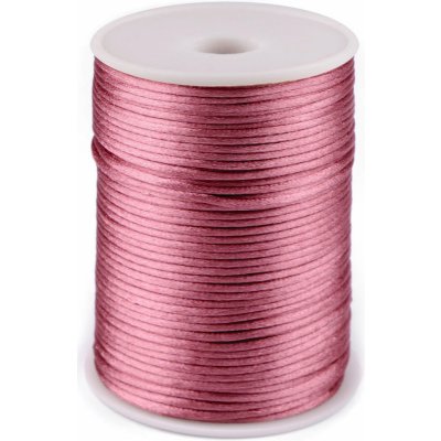 Saténová šňůra Ø2 mm - 10m Barva: starorůžová – Hledejceny.cz