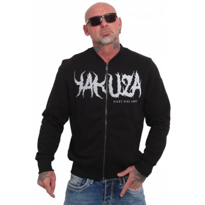 Yakuza Tweak Zip Mock Neck bez Kapuce Černá