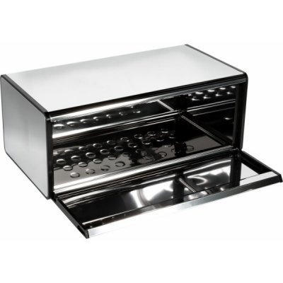 Brabantia Fall Front Bread Bin Square Front, Brilliant Steel – Zboží Mobilmania