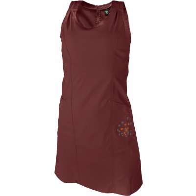 Warmpeace šaty Friday Better dark red brown – Sleviste.cz