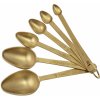 Bloomingville Nerezové odměrky Gold Spoon, zlatá barva, kov