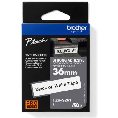 Brother TZe-S261 bílá černá 36 mm – Zboží Dáma