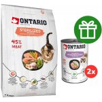 Ontario Cat Sterilised Salmon 6,5 kg – Zboží Dáma