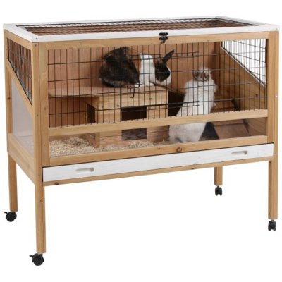 Kerbl 82725 Indoor Deluxe Klec pro malá zvířata dřevo 115 x 60 x 92,5 cm – Zboží Dáma
