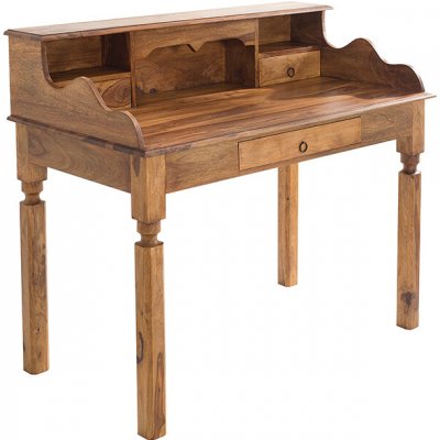 Interior DE sekretář Makassar Natur 115 cm masiv sheesham SEK17293 – Zboží Mobilmania