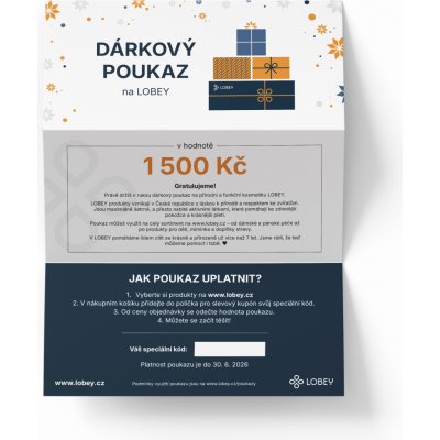 LOBEY® Laboratories Dárkový poukaz 1 500 Kč - elektronicky – Hledejceny.cz