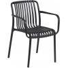 Zahradní židle a křeslo Kave Home Černá plastová zahradní židle LaForma Isabellini