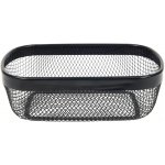 Koš oválný kovový, černý, výška: 95 mm, délka: 280 mm, šířka: 180 mm – Hledejceny.cz