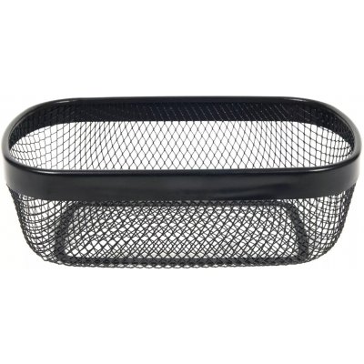 Koš oválný kovový, černý, výška: 95 mm, délka: 280 mm, šířka: 180 mm – Hledejceny.cz
