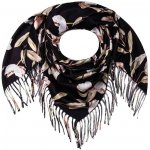 Biju dámský hřejivý šátek květinový černý 7200802-1 – Zboží Dáma