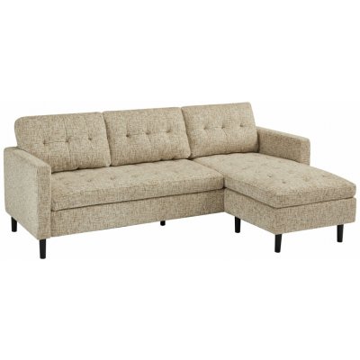 Interior DE Rohová pohovka Stockholm 220 cm béžová texturovaná tkanina POH47838 – Zbozi.Blesk.cz