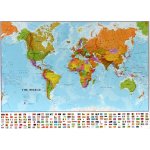 Svět politický - nástěnná mapa 136 x 100 cm, lamino + 2 lišty – Zboží Dáma