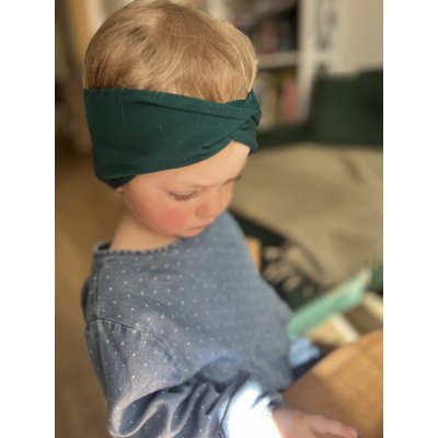 Jsem máma Čelenka s uzlem Smaragdově zelená – Sleviste.cz