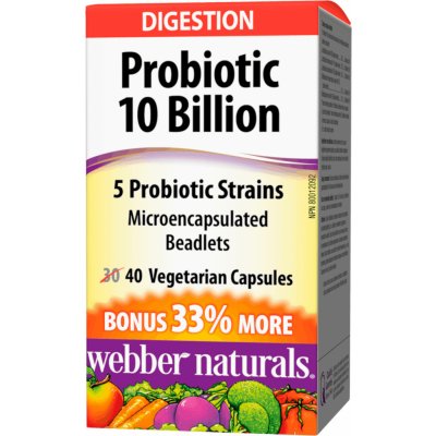 Webber Naturals ProBiotika 10 Billion 40 kapslí