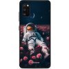 Pouzdro a kryt na mobilní telefon Samsung Pouzdro Mobiwear Glossy Samsung Galaxy A41 - G002G Astronaut v růžích