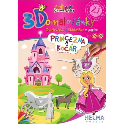 3D omalovánky A4 SET Princezna a kočár – Zboží Mobilmania