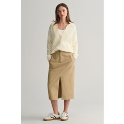 Gant Chino Slit Skirt hnědá