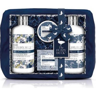 Baylis & Harding The Fuzzy Duck Cotswold Floral mycí gel 300 ml + sprchový krém 300 ml + mýdlo 150 g + krystalky do koupele 100 g + košík dárková sada – Zbozi.Blesk.cz