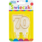 Godan Dortová svíčka číslo 70 zlatá – Zboží Dáma