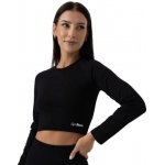 GymBeam FLO Ribbed Crop-Top Black – Zboží Mobilmania