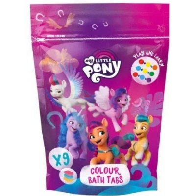 My Little Pony Colour Bath Tabs barevné šumivé tablety do koupele 9 x 16 g