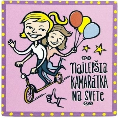 GiftyCity Podtácek keramika Najlepšia kamarátka SK 11cm