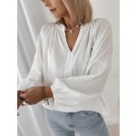 Fashionweek dámská košilová halenka z lehké a příjemné bavlny UB-Elyra bílá – Zboží Dáma