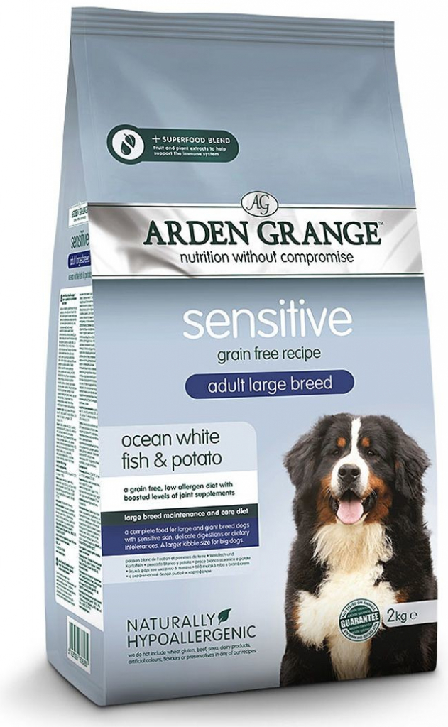 Arden Grange Adult Large Sensitive Breed Ocean White Fish & Potato 2 kg