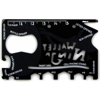 Chladné zbraně Karta na přežití NINJA WALLET 18 funkcí! – Sleviste.cz