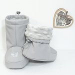Esito Handmade softshellové capáčky nora šedá / růžová – Zboží Mobilmania
