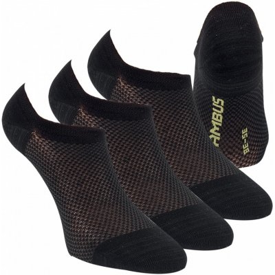 RS dámské jemné tenké bambusové sneaker ponožky Černá