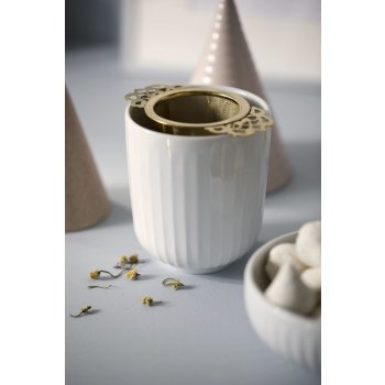 Kahler Porcelánový latte cup Hammershøi White bílá barva porcelán 300 ml