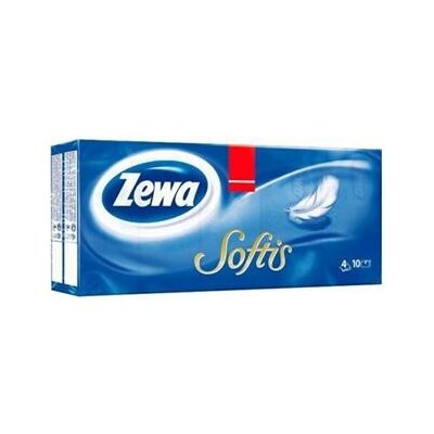 Zewa Softis neutral papírové kapesníčky 4-vrstvé 10 x 10 ks – Zboží Dáma