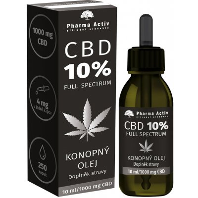Pharma Activ CBD 10% konopný olej 1000 mg 10 ml – Sleviste.cz