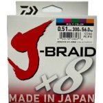 Daiwa Šňůra J-Braid X8Multicolor 300m 0,10mm 6kg – Zboží Mobilmania