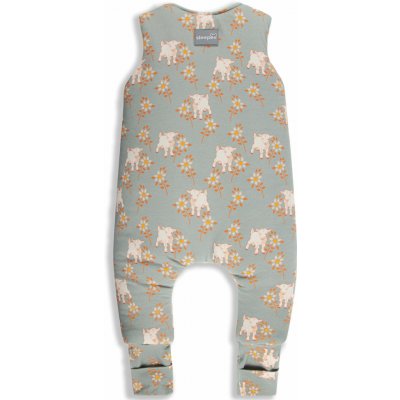 Sleepee spací pytel s nohavicemi Vintage Animals Sky Blue Cream – Zboží Mobilmania