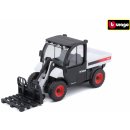 Bburago BOBCAT TOOLCAT 5600 W/ PALLET FORK WHITE & BLACK DIECAST