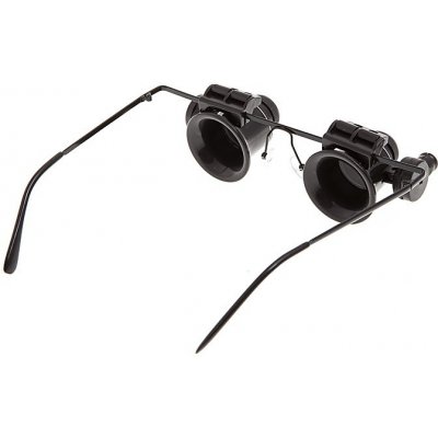 AppleMix Brýlová lupa výklopná / brýle (zvětšení 20x) s LED osvětlením – HobbyKompas.cz