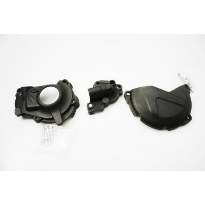 POLISPORT sada krytu alternátoru, spojky a vodního čerpadla YAMAHA YZ 450F 18-22 (8465300001+8471200001+8484500001) barva černá – Hledejceny.cz