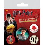 CurePink set 5 place Harry Potter Erb Nebetvír Gryffindor 2,5 cm a 3,8 cm – Hledejceny.cz