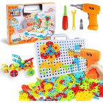 KIK KX7838 Mozaika dětské puzzle plastové bloky + šroubovák – Zboží Mobilmania